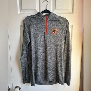 Under Armour MLB Orioles Gray and Orange Zip-up - S